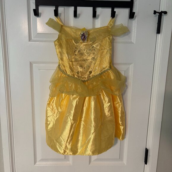 Disney Princess Belle Deluxe Yellow Gown Costume – Girls S (4–6X) - Picture 1 of 4